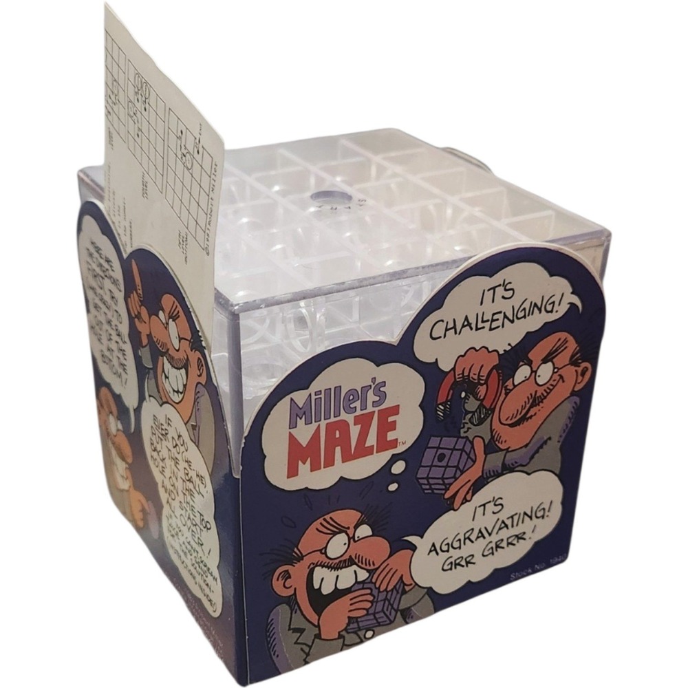 Vintage 1983 Miller's Maze 3D Puzzle Cube Creata International Inc Item 1940